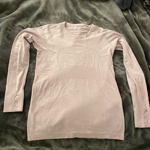 Lululemon, size 10, light pink long sleeve swiftly tech